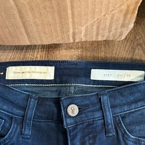 Pilcro and the Letterpress Stet Mid Rise Jeans Anthropologie Dark Wash